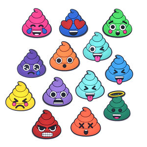 Nouvelle personnalisation émoticône pack chaussure breloque PVC souple pas cher dessin animé vente en gros sacs décorations sandales accessoires - Product Image 5