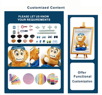 Porte-monnaie en peluche bouledogue de dessin animé, adorable pochette à monnaie en peluche, cadeau promotionnel souvenir, personnalisé, rembourrage en coton PP, unisexe, pour fêtes