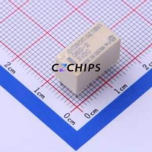 G6S-2 DC3 Signal Relay DIP,7.3x14.8mm Relay 3V 2 Changeover: 2C (DPDT-Changeover)::: 250V-AC/220V-DC Silver + Gold Plated - Product Image 1