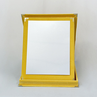 Boîte en velours pliable jaune avec plaque certificat en or, argent, bronze ou noir MH-FJ0140