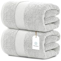 Serviettes de toilette blanches de luxe - Coton égyptien doux et moelleux |   Collection de serviettes de bain hautement absorbantes pour hôtel et spa