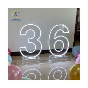 Lettres Lumineuses "Marry Me" de 1,20 m, <span class=keywords><strong>Grande</strong></span> Enseigne Néon en Acrylique, Chiffres Géants de 0 à 9, Néon Personnalisé pour Fête, Noël, Accessoire de Décoration - Product Image 1