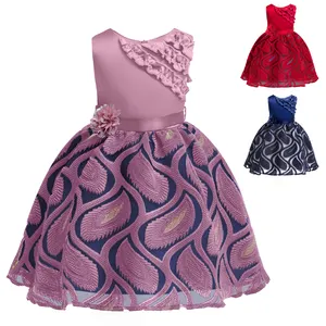Toptan bebek corp kız çocuk elbise-HDKZT3182 2021 yaz Amazon sıcak satış yeni nokta yüksek kaliteli çocuk çocuklar işlemeli prenses bebek kız parti elbiseler