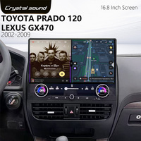 Radio para Auto Penhui con Android 13, Reproductor de DVD, Pantalla de 16.8 Pulgadas, DSP, 8+256GB, para Toyota Land Cruiser Prado 120 y Lexus GX470 2002-2009