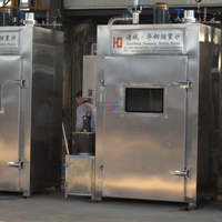 250 litres équipement de poulet fumé four à fumer cuiseur à saucisses fumeur saucisse viande de boeuf machine fumée