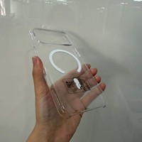 Étui de téléphone magnétique transparent à trois couches pour iPhone 18 Duo, coque antichoc en PC, coque de charge sans fil, couleur personnalisée