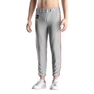 Design Sublimation Botton Stripe Pants <b>Baseball</b> Youth Wear <b>Baseball</b> Pants Men - Product Image 5