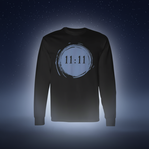 11:11 T-shirt a maniche lunghe con simbolo spirituale numerologico - Product Image 3