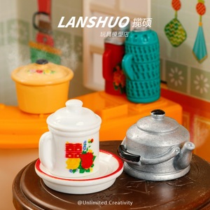 ชุดครัวจิ๋ว Lanshuo ขนาด 1:12 ทำจากพลาสติกเรซิ่น ของตกแต่งบ้านตุ๊กตา DIY อุปกรณ์เสริมบ้านจำลอง - Product Image 4