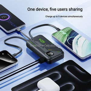 <span class=keywords><strong>DOM</strong></span>/OEM Nouvelle batterie Li-polymère avec prise secteur AC, 20000mAh, affichage numérique LED, charge rapide 22.5W, batterie externe avec 3 câbles - Product Image 3