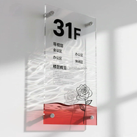 Support mural personnalisé pour panneau d'affichage en acrylique pour entreprise