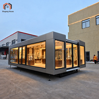 Kits de maisons préfabriquées modulaires en acier pliables à deux ailes, structure extensible pour hall d'exposition, hôtel