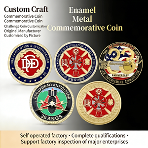 Pièce de défi ronde en métal plaqué or gravée en 3D personnalisée à prix avantageux, avec logo personnalisé - Product Image 4