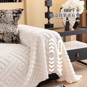 Skyz Comfortable Fleece <b>Sofa</b> <b>Cover</b> Quilted Pad Type Non Slip Full Coverage Plush <b>Sofa</b> <b>Cover</b> - Product Image 2