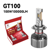 Tobys GT100 h4 h1 h13 h7 ampoule de phare led 200w phares led de voiture 20000lm