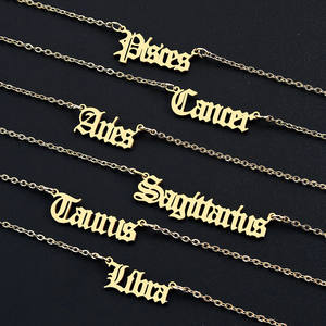 Nome personalizzato collana con lettera in oro 18 carati pendenti con targhetta in acciaio inossidabile OEM/ODM personalizzati per uomo donna - Product Image 2