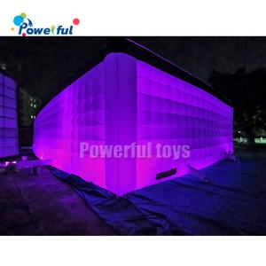 Tente de bar gonflable noire géante personnalisée de 20 pieds avec éclairage led pour boîte de nuit pour événement de mariage disco - Product Image 2