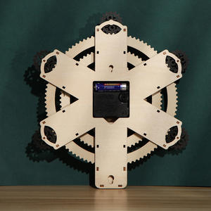 Nuevo <span class=keywords><strong>Reloj</strong></span> de Pared de Madera 3D Educativo, Ensamblable, Creativo, Rompecabezas, Juguetes para Niños de 0 a 24 Meses - Product Image 2