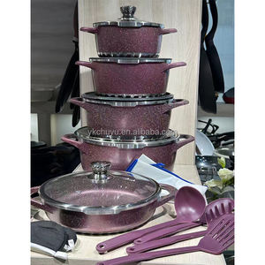 Nouvel Ensemble de 17 Pièces Ustensiles de Cuisine Antiadhésifs en Granit, Grande Batterie de Cuisine en Aluminium Moulé Sous Pression - Product Image 2