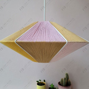 Lampe suspendue moderne en forme de diamant, 600, 700, 800mm, carrée, à incandescence, pour salon, salle à manger, hôtel, villa - Product Image 3