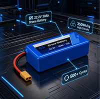 Baterai Lithium Ion OEM 350Wh/kg 22.2V 30Ah 10C Ringan Berdaya Tinggi untuk Perangkat Perlindungan Tanaman Pertanian Udara