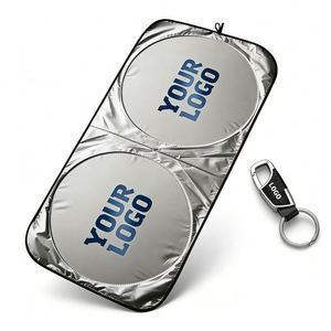 แผ่นบังแดดรถยนต์แบบมีช่องเก็บของ สกรีนโลโก้ได้ตามต้องการ สำหรับแจกเป็นของขวัญส่งเสริมการขายสำหรับตัวแทนจำหน่ายรถยนต์ ขายส่ง - Product Image 1