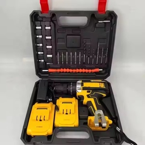 Máy khoan tác động không dây 21V Máy khoan điện 10mm Tốc độ kép 35N.Brushed Bộ Pin Kép 24pcs codoms - Product Image 5