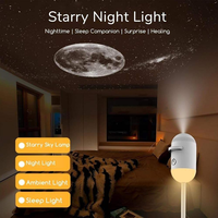 Mini Proyector de Galaxias 2 en 1, Luz Nocturna LED USB con Efecto de Cielo Estrellado, Brillo Ajustable, Control Táctil, Globo de ABS para Dormitorios y Techos