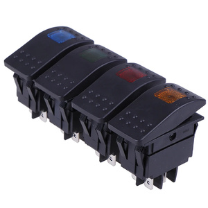 <span class=keywords><strong>12V</strong></span> 24V 220V Su Geçirmez Tekne Rocker Anahtarı 4 Pin SPST Açma-Kapama Anahtarı <span class=keywords><strong>12V</strong></span>/20A 24V/10A LED Işıklı Araba Kamyon Deniz Aracı için - Product Image 3