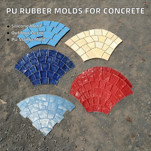 PU tem mat cao su khuôn mẫu hộ gia đình sử dụng đóng dấu bê tông Lát Dấu ấn Silicone bê tông dập khuôn sàn lớp phủ bê tông - Product Image 5