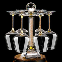 Ensemble de 6 verres à vin en cristal doré de Bourgogne de 600 ml avec pied long, porte-verre, écologique, style américain - Fournisseur IWIN