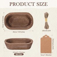 Bol en bois rustique, plateau de service en bois massif naturel, centre de table pour la décoration de la maison, présentoir à bougies et fruits