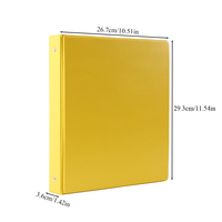 Carpeta Organizadora de Plástico Resistente Personalizada con 3 Anillas, Impermeable, con Bolsillos de PVC y Anillas Inclinadas, Carpeta Colorida para Archivar en la Escuela u Oficina