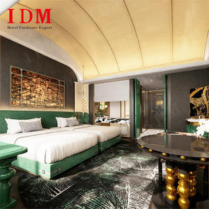 IDMサプライヤーカスタムデザインモダン佛山ホテル寝室セット家具高級クラシックキングサイズベッド3 5つ星ホテル用 - Product Image 2