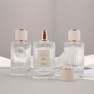 Luxury <b>50ml</b> Custom Empty Perfume <b>Bottles</b> Round Refillable Glass Perfume <b>Bottle</b> With Pump - Product Image 2