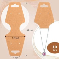 10 Stück Pack Einfarbige Kraftpapier-Karten Duplexkarton Umweltfreundliche Individuelle Logo Blanko Geschenk Schmuck Halskette Ring Etiketten