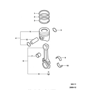 2.2L набор больших 0,5 поршней для Ford Transit V348 Запчасти для дизельных двигателей PP2002-2-AE для Federal-Mogul 8772755050 - Product Image 1