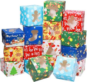 Custom Logo Christmas Gift Folding Box Candy Christmas Cookie Creative Packaging Recycled Paper Boxes For Food