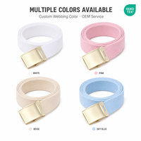Ceintures en toile, ceinture de style tendance avec boucle et embout en laiton, 54 pouces de long |   Ajustable et adaptable à de nombreuses couleurs