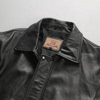 Manteau en cuir véritable A2 Goarskin pour hommes, veste rétro de style japonais, vêtements décontractés élégants