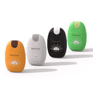 Emballage de bouteille de protection solaire en plastique <span class=keywords><strong>fluide</strong></span> personnalisé écologique avec bouchon à rabat - Product Image 1