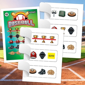 Billets de jeu de baseball à languettes personnalisées, à trois sceaux, à ouverture instantanée, en papier recyclable, impression numérique, gagnant instantané - Product Image 4