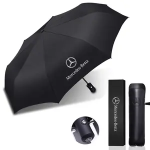 Toptan iyi fiyat tasarımcı marka OEM reklam özel şemsiye Logo baskılı kozmetik kapları, promosyon için araba logosu hediye şemsiye
