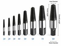 Outil de démontage de filetages cassés pour tuyaux d'eau domestiques TEBAK (lot de 4), extracteur de vis cassées pour robinets et vannes d'angle