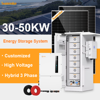 Système d'énergie solaire hybride tout-en-un personnalisé Sunroko 30Kw 40Kw 50Kw 50Kva Ensemble complet de système d'énergie solaire