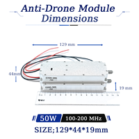Amplificateur de puissance RF GaN personnalisable 50W 100-200/200-300MHz, module Lora, module anti-drone, VCO intégré