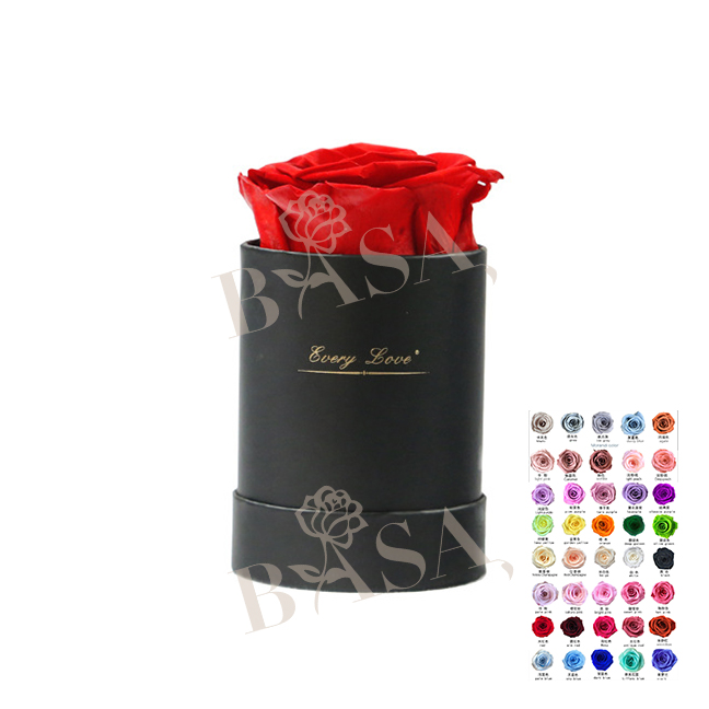 1 rose in round box with lid