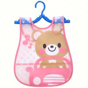 Bavoirs imperméables en EVA pour bébés, bavoirs d'alimentation détachables avec poche à riz - Product Image 1