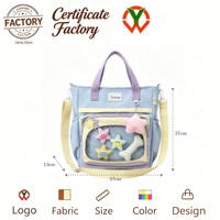 Sac fourre-tout multifonctionnel Ita, sac bandoulière avec poche avant transparente pour la présentation de badges et de photocartes, grande capacité, léger, OEM ODM