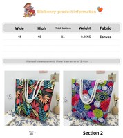 Tas Selempang Bohemian Motif Bunga Vintage Bahan Poliester Stok Tersedia Grosir, Tas Jinjing Portabel Kapasitas Besar dengan Dua Resleting